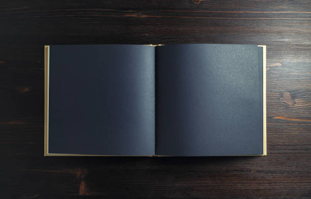 black notebook with black pages