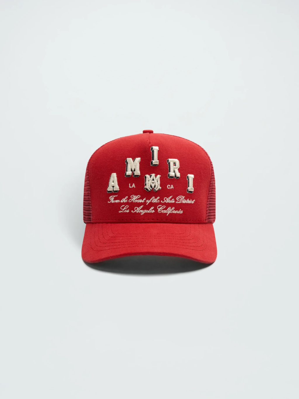 AMIRI VARSITY TRUCKER HAT RED